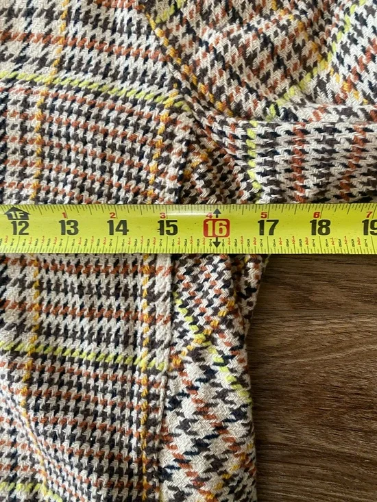 CAbi Yorkshire shacket jacket tan houndstooth cotton size S - Picture 11 of 13